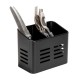 Escurre cubiertos de metal negro 16x9x13,5cm Baco