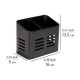 Escurre cubiertos de metal negro 16x9x13,5cm Baco