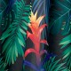 Cortina de poliéster para baño Guzmania