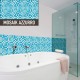 Placa decorativa alveolar gresite azul