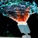 Cascada de luz LED multicolor piscina