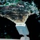 Cascada de luz LED multicolor piscina