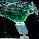 Cascada de luz LED multicolor piscina