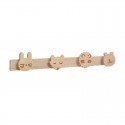 Colgador de madera animales 4 ganchos