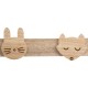 Colgador de madera animales 4 ganchos