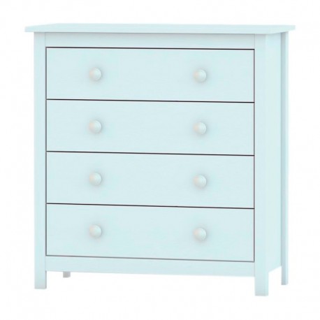 Mueble Dogar cómoda de 4 cajones blanca Tabac