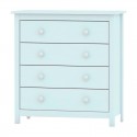 Mueble Dogar cómoda de 4 cajones blanca Tabac