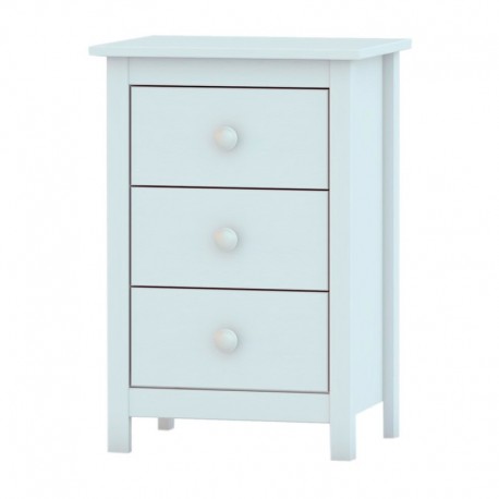 Mueble dogar mesita 3 cajones blanca Tabac