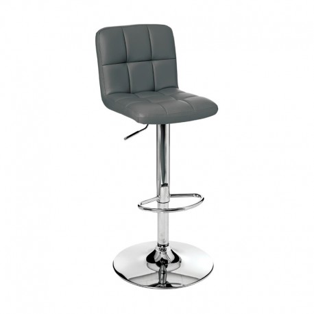 Taburete regulable acolchado con respaldo Delek