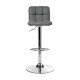 Taburete regulable acolchado con respaldo Delek