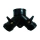 Y H 3/4" salida roscas M 3/4" plástico