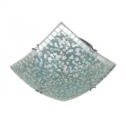 Plafón cuadrado cristal cromo Carbono