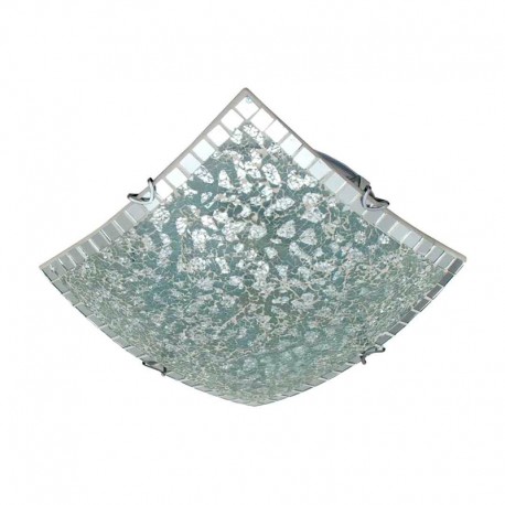 Plafón cuadrado cristal cromo Carbono
