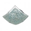 Plafón cuadrado cristal cromo Carbono