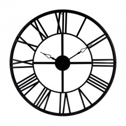 Reloj de pared metálico negro vintage