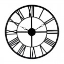Reloj de pared metálico negro vintage