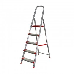 Escalera de aluminio 5 peldaños anchos