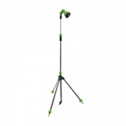 Ducha portátil de jardín con soporte telescópico