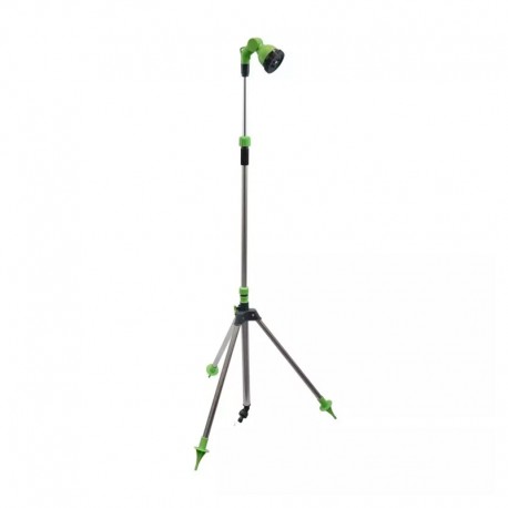 Ducha portátil de jardín con soporte telescópico