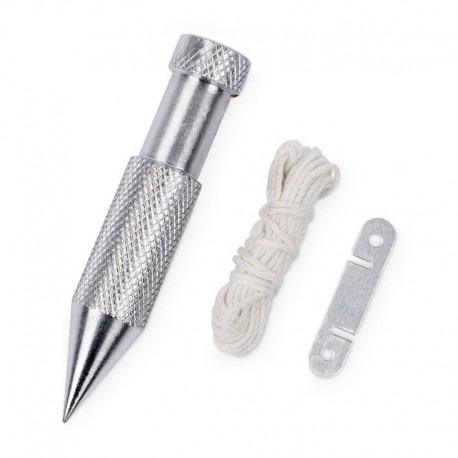 Plomada de acero con cable de nylon 3m