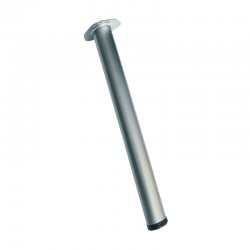 Pata regulable para mesa de acero redonda níquel Ø8x71cm