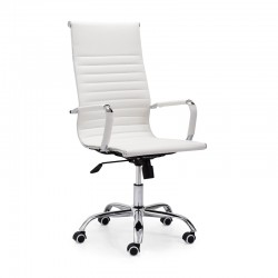 Silla de oficina polipiel blanca despacho