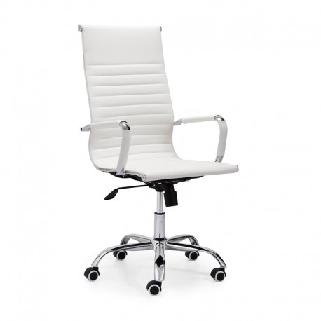 Silla de oficina polipiel blanca despacho