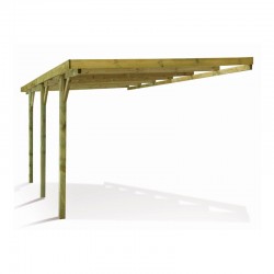 Cochera de madera Henri adosable Forest Style
