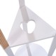 Perchero de pie triple de madera blanco para niños