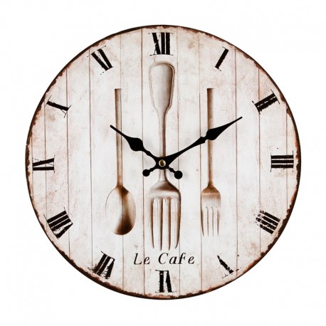 Reloj de pared MDF/metal vintage