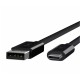 Cable de cargador Android tipo C negro 1m