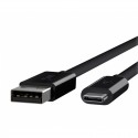 Cable de cargador Android tipo C negro 1m
