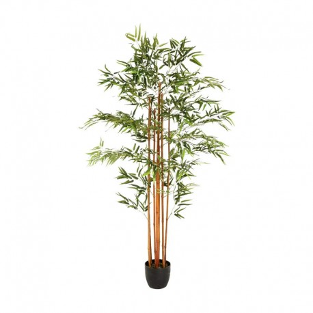 Planta bambú artificial en maceta negra 105x98x185cm