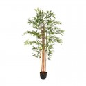 Planta bambú artificial en maceta negra 105x98x185cm