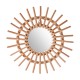 Espejo de pared rattan/MDF forma sol