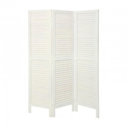 Biombo de 3 hojas madera blanca