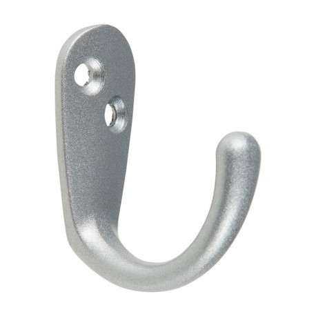 Colgador de metal cromo mate 1 gancho 3,5x2x4cm