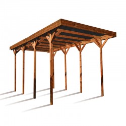 Cochera con techo de policarbonato Camping Car Forest Style
