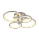 Plafón de círculos LED cromo con mando 54x40cm 76W 7200lm Sidney