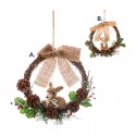Corona navideña para puerta animales Ø32cm