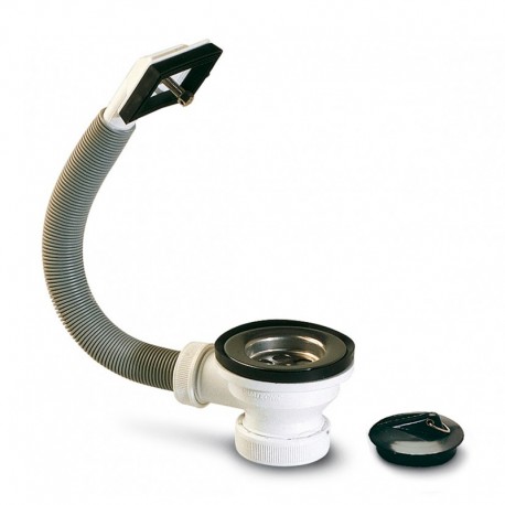 Válvula con sobradero para fregadero pequeño 1 1/2" 70mm