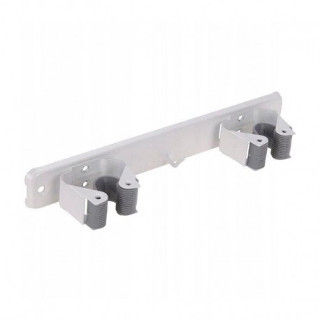 Colgador doble metálico de escobas para pared 23x5x3cm