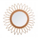 Espejo de pared de ratán con forma de sol 50cm