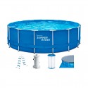 Piscina redonda tubular con depuradora 457x122cm Summer Waves