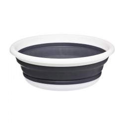 Barreño plegable blanco y gris 6L 38x13,5cm