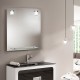 Espejo con 2 focos LED + repisa Malmo
