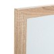 Espejo de pie de aluminio/madera natural