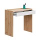 Mesa de escritorio juvenil con cajón en blanco y roble Noa