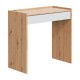 Mesa de escritorio juvenil con cajón en blanco y roble Noa