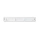 Colgador percha de acero inoxidable blanco con 4 ganchos 23x3x3,2cm